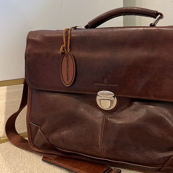 Real Leather Laptop Bag - Picture 2 of 4